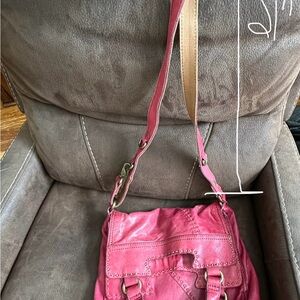 Lucky brand lamb boho hot pink Shoulder Bag